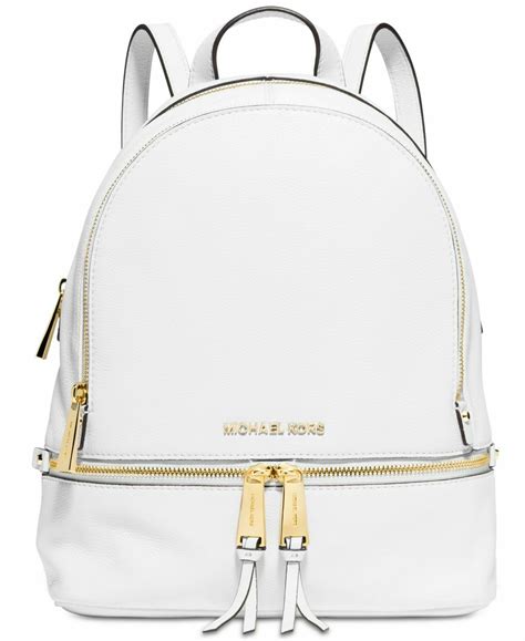 michael kors rhea backpack optic white|Michael Kors rhea backpack small.